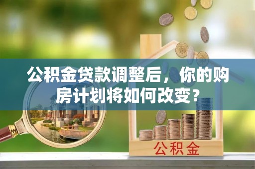 阿克陶公积金贷款调整后，你的购房计划将如何改变？