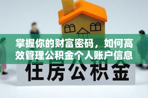 阿克陶掌握你的财富密码，如何高效管理公积金个人账户信息