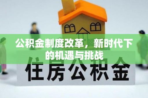 阿克陶公积金制度改革，新时代下的机遇与挑战