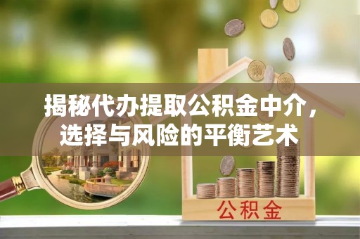 阿克陶揭秘代办提取公积金中介，选择与风险的平衡艺术