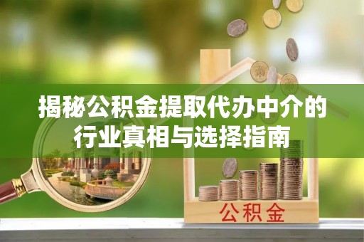 阿克陶揭秘公积金提取代办中介的行业真相与选择指南