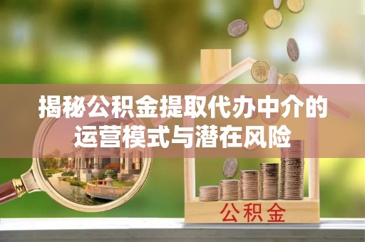 阿克陶揭秘公积金提取代办中介的运营模式与潜在风险